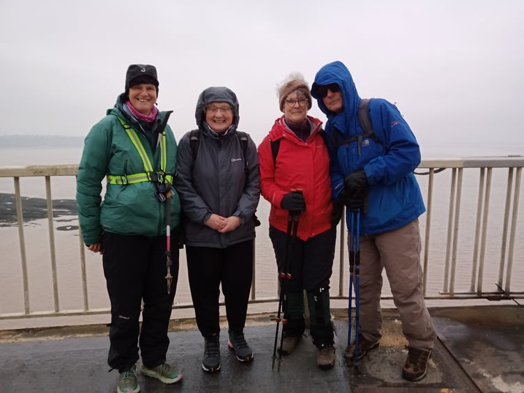 Marion Huckle, Nigel Neilleay, and Sharon Sanderson, met up with fellow Rambler Tracey Howe