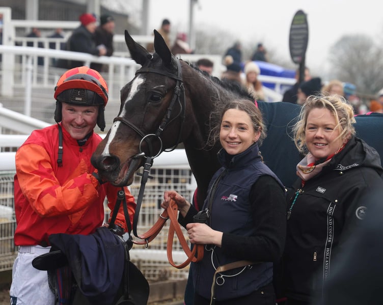 The Midwife team celebrate their win at Chepstow