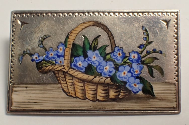 Silver forget-me-not brooch 