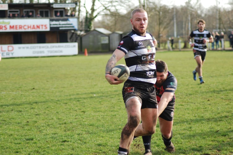 Brad Dunn scored Lydney's opening try. Picture: Roger Pike.