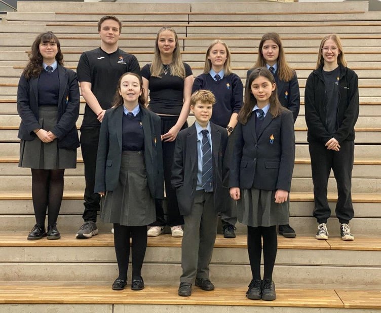 Some of the Monmouth Comprehensive School competitors in Monmouth's Got Talent 25