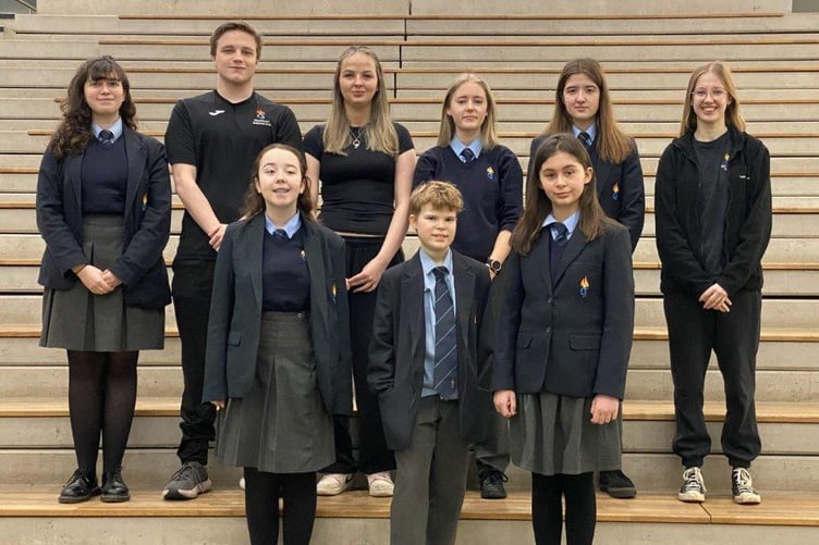 Some of the Monmouth Comprehensive School competitors in Monmouth's Got Talent 25