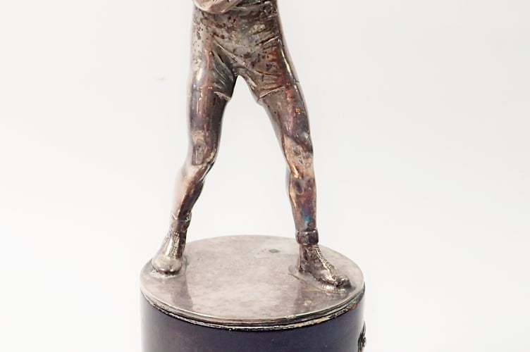 Silver Plated Boxing Trophy