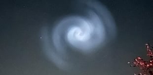 SpaceX rocket causes sky spiral