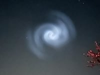 SpaceX rocket causes sky spiral