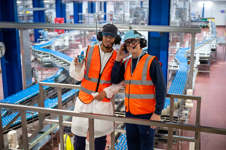 Jude Bellingham toured the Lucozade factory in Coleford.