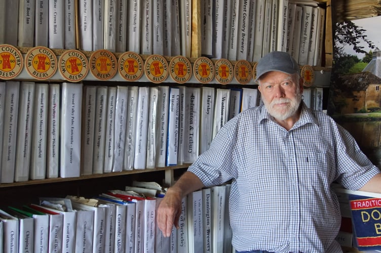 Geoff Sandles with some of his files.