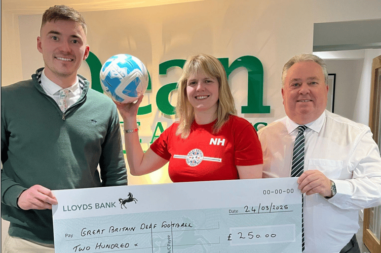 From left to right, Jack Wasley Manager Dean Estate Agents, Natasha Hamm and
Allan Wasley Director Dean Estate Agents