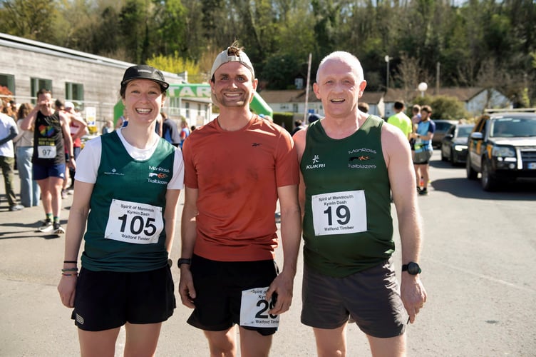  Faye Johnson with MonRoss club mates Kieron Brown and Richard Bevan