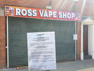 Vape shop closed after raid finds 'counterfeit cigarettes'