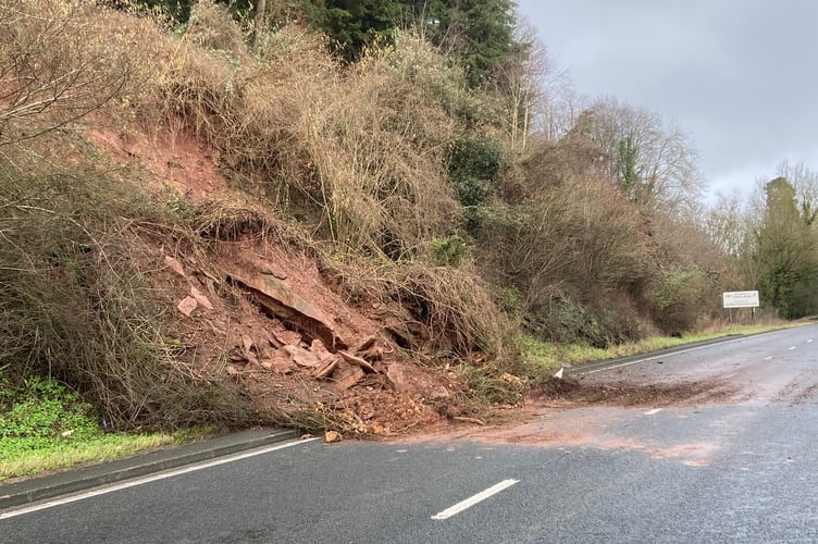 The A40 is still awaiting repairs 14 months after the rockfall near Ganarew
