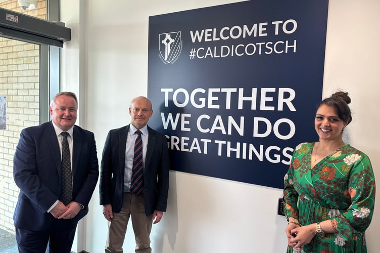Photos attached show South Wales East Senedd Member Natasha Asghar MS with Welsh Conservative leader Darren Millar MS and headteacher Alun Ebeneezer. 

