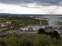 VIDEO: Smoke coming from former foundry in Lydney.