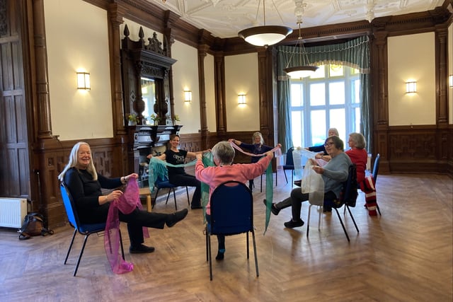 Seated Silver Swans Ballet in Monmouth