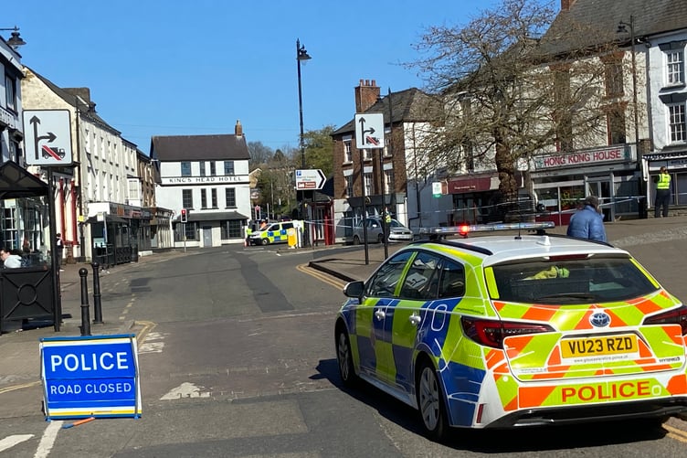 Police have charged 11 men over the incident in Coleford’s Market Place