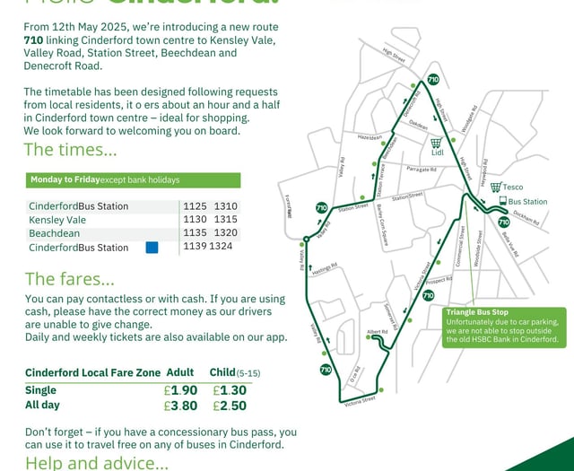 New bus route for Cinderford