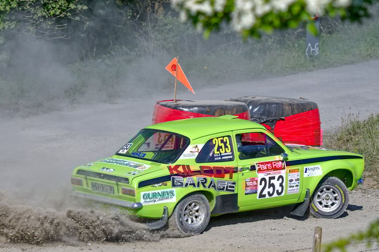 Jeremy Harris and and daughter Alex in the Ford Escort Mk1