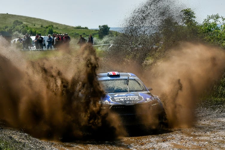 Phillip Allen and Craig Drew making a splash on the recent Rally Hungary