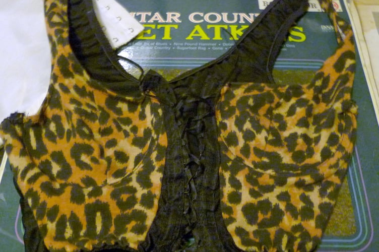 Rose West's clothing on display at Littledean Jail in the Forest of Dean. Photo released May 20 2025. Objects taken from Fred and Rose West's 'House of Horrors' are on display on an exhibition dubbed 'sickening' - including torture whips and the tie Fred used to kill his victims. Photos show the memorabilia at Littledean Jail in Forest of Dean, Gloucestershire - including objects taken from the serial killers' property on 25 Cromwell Street. Their house in Gloucester - where the mutilated bodies of nine young women were found - was demolished in 1996. A new docuseries from Netflix tells the horrifying story of prolific serial killer Fred West, and his wife Rose West using previously unseen footage and unheard audio tapes.
