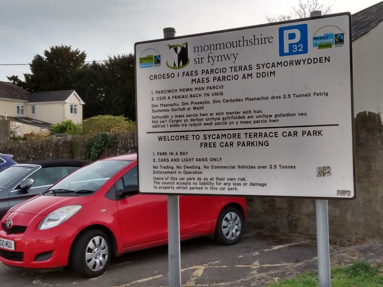 A free council car park in Monmouthshire