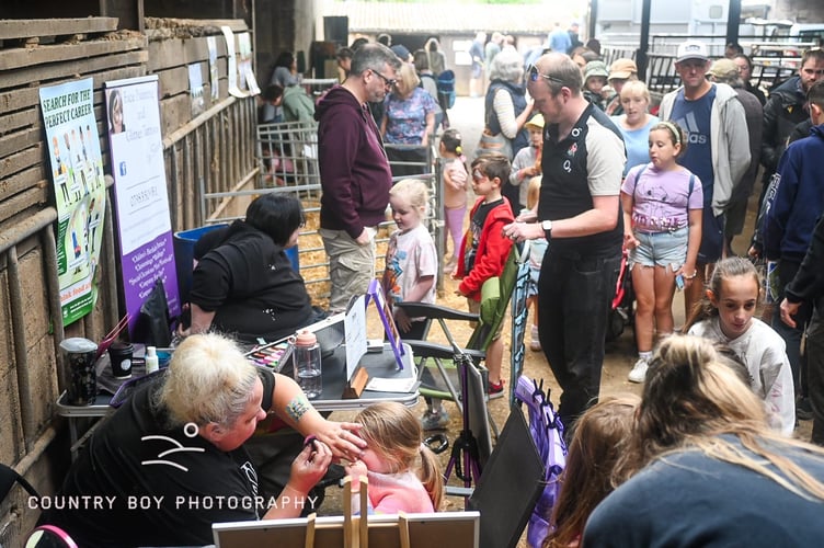 Face-painting was a popular attraction.
