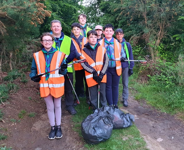 Forest scouts praised for litter-picking efforts