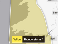 Wales set to be hit by thunderstorm