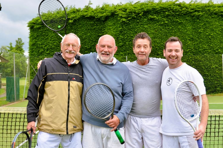 The men's doubles finalists at the Penallt Tennis Championships