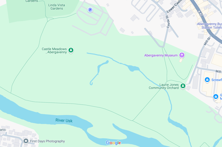 Castle Meadows in Abergavenny
