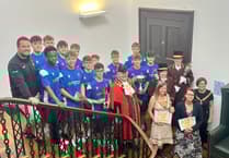Welsh school champion team honoured by town mayor