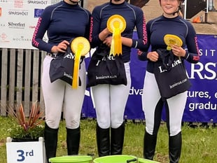 Young riders jump for joy after third at national championships