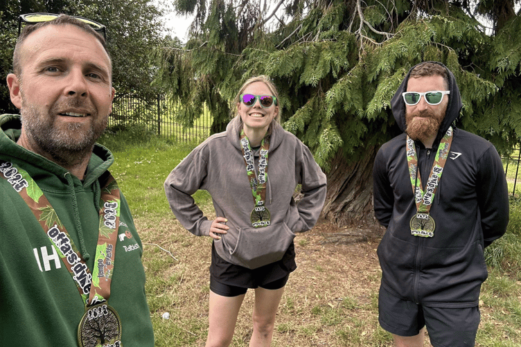 MonRoss Trailblazers Neil Harper, Rachael Aitken and Grant White took on the Offa's Dyke 15