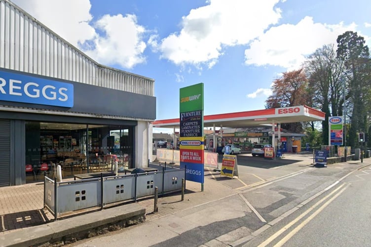 The petrol station forecourt on Chepstow's Newport Road