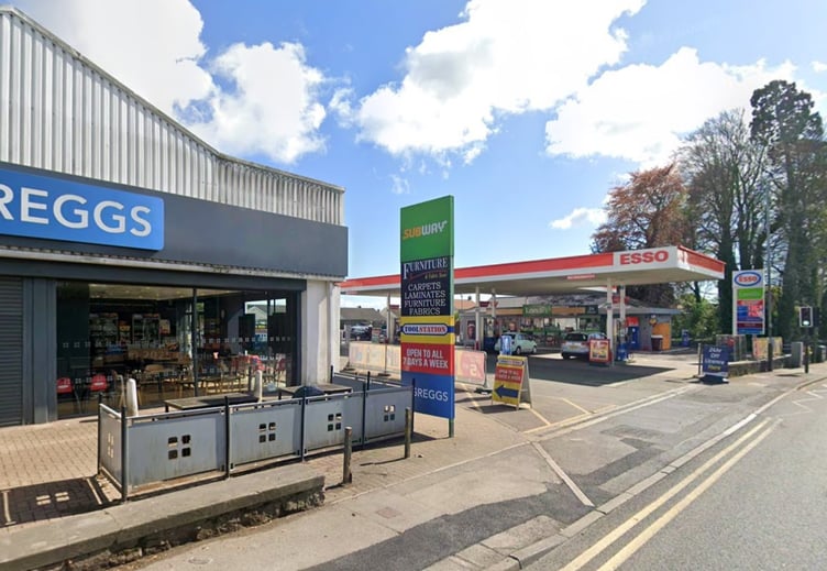 The petrol station forecourt on Chepstow's Newport Road