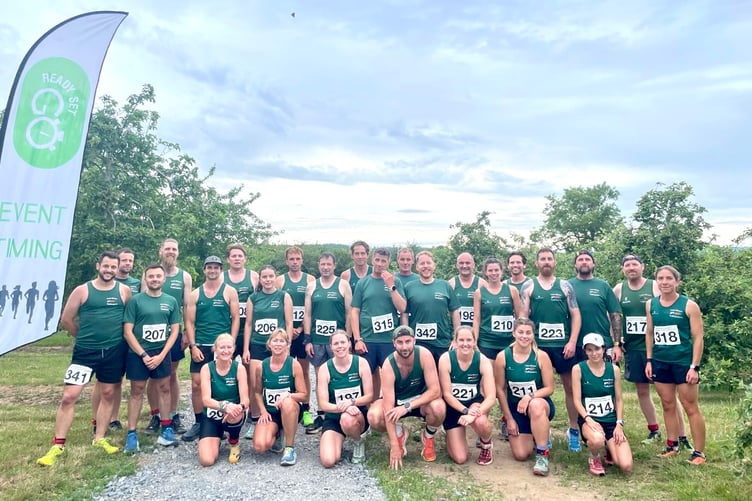 The Trailblazers squad at the second Herefordshire & Borders Summer XC League race