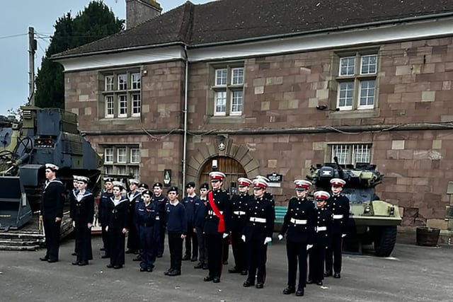 Ross-on-Wye and Monmouth Cadets Parade for Trafalgar Day