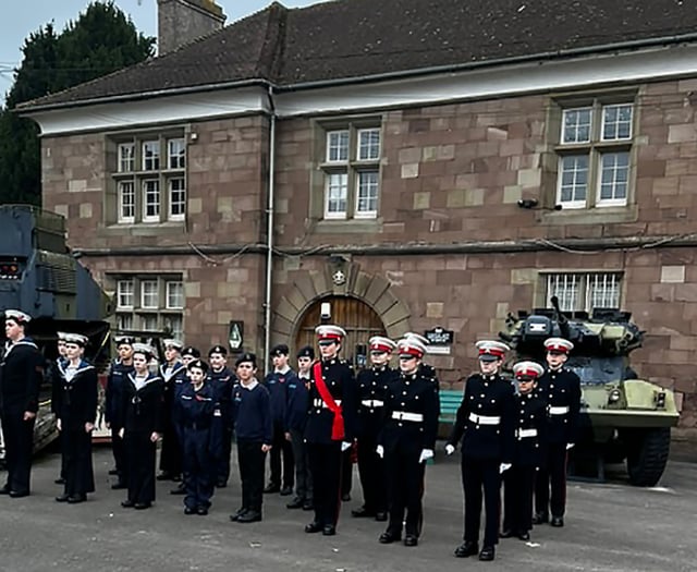 Ross-on-Wye and Monmouth Cadets Parade for Trafalgar Day
