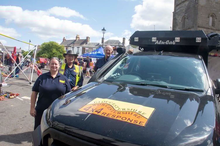 Mary Sinclair, Gerry Greenhalgh and Gareth Davies of Gloucestershire and Worcestershire 4x4.