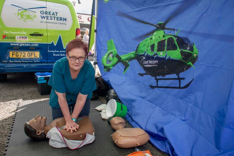 Claire Alibone of the Great Western Air Ambulance Charityâs Heartstarters initiative.