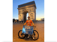 Sam goes extra mile raising £21k in 290-mile Arch to Arc challenge