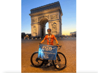 Sam goes extra mile raising £21k in 290-mile Arch to Arc challenge