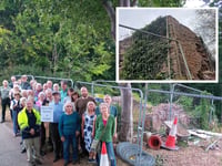Villagers' anger over disappearing stone