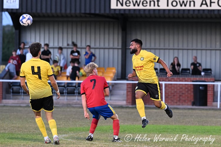 Newent Town are up to fourth after a 3-1 home win over Cheltenham Saracens