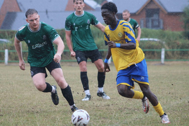 Lamin Ndure on the attack for the Kingfishers