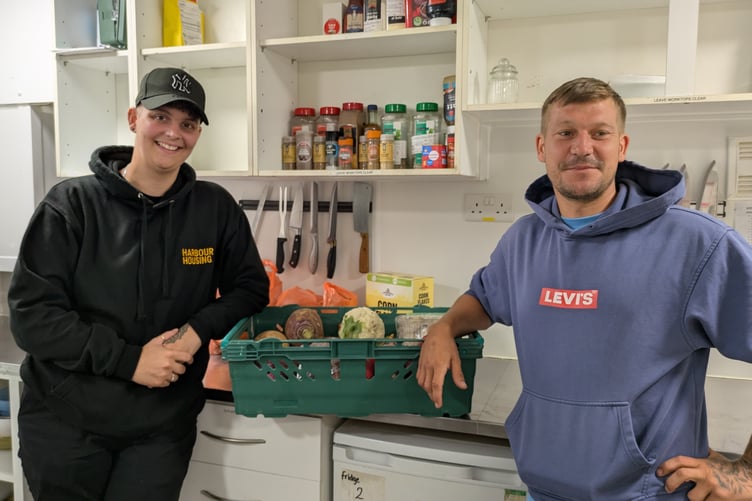 Harbour Housing's Kim and Scott, who benefit from FareShare South West's services.
