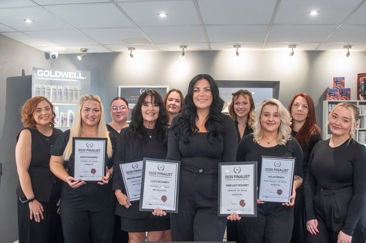 Lucy Bowery (centre) with the team at Groves Hairstyling.