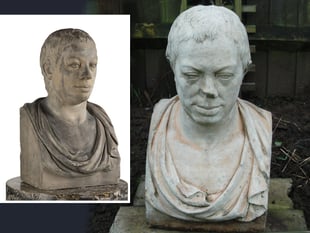 Missing bust depicting historic painter unearthed