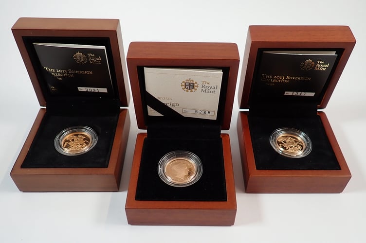Three Royal Mint Cased Proof Sovereigns