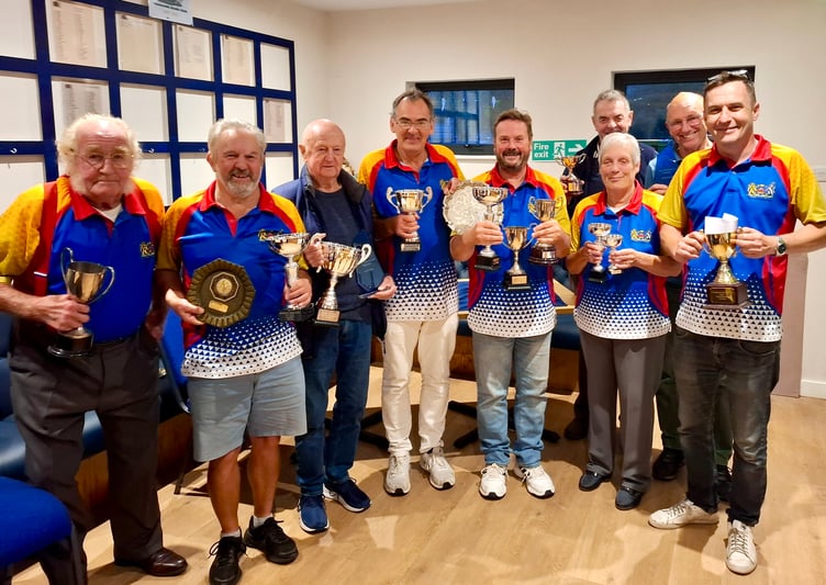 Award winners at the Monmouth Bowls Club presentation night