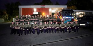 Fire crew joins military charity gun pull through Wye Valley